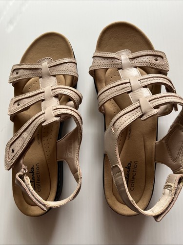 Clarks beige tan strappy - tan,