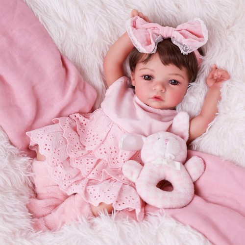Reborn baby doll with curly - with,