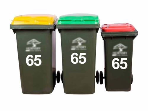 Wheelie rubbish garbage - 3x, bin