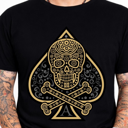 Ace spade sugar skull - ace,