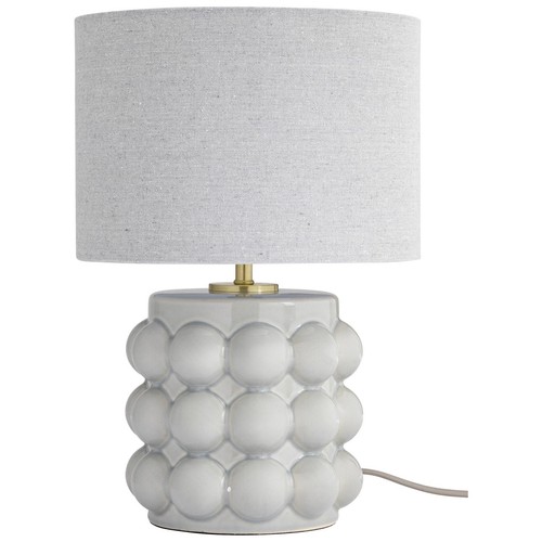 Grey ceramic table lamp - grey,