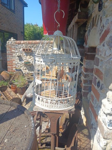 Vintage ornamental metal bird - vintage,