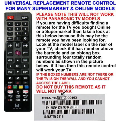 Vestel universal remote - tv,