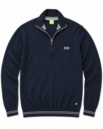 Hugo boss navy quarter zip - hugo,