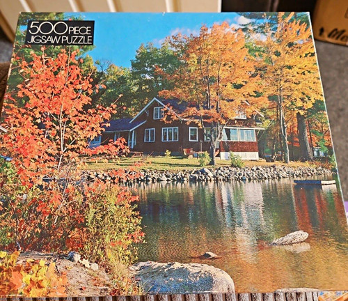 Lakeside cabin autumn - lakeside,