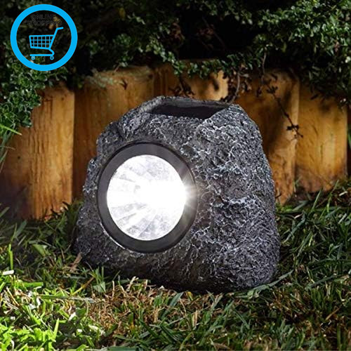 Rock solar lights realistic - rock,