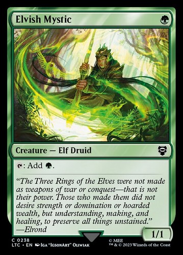 Mtg elvish mystic ltc nm - ~,