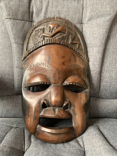 Large vintage hand - , carved