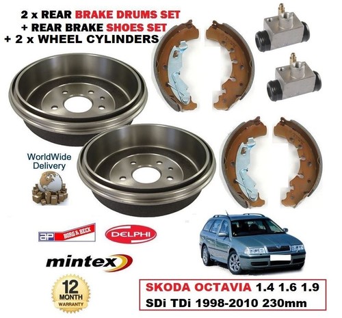 Rear brake drums shoes - rear,