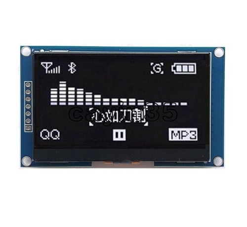 White inch oled display - white, 2.42"