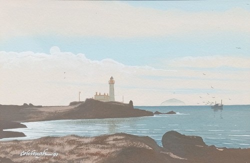 Framed watercolour painting - framed,