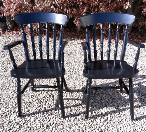 Solid beech carver chairs - solid,