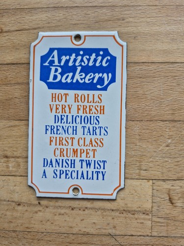 Vintage porcelain enamel sign - vintage,