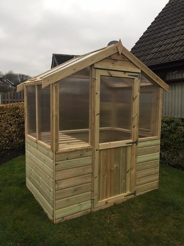4x6 wooden greenhouse - wooden,