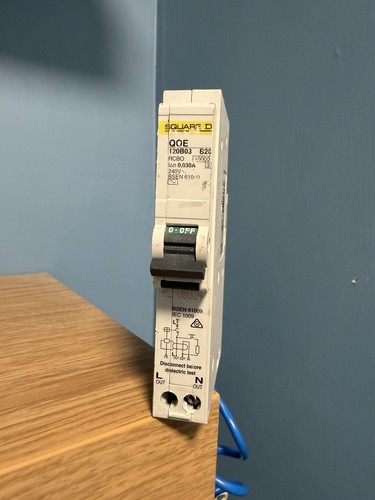 Square amp rcbo type - square, d