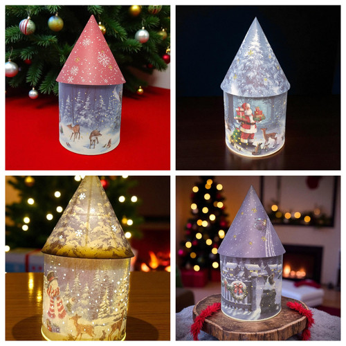 Festive led light house - up,