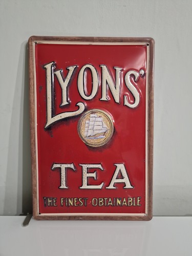 Lyons tea metal advertising - lyons,