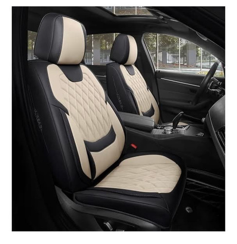 Black beige car seat covers - black,
