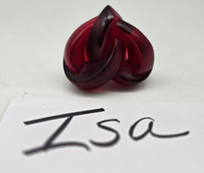Lalique red crystal heart - crystal,