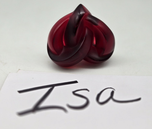 Lalique red crystal heart - lalique,