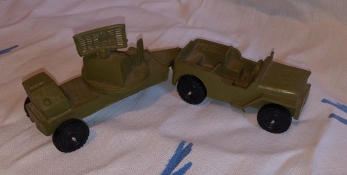 Vintage plastic army jeep with - vintage,