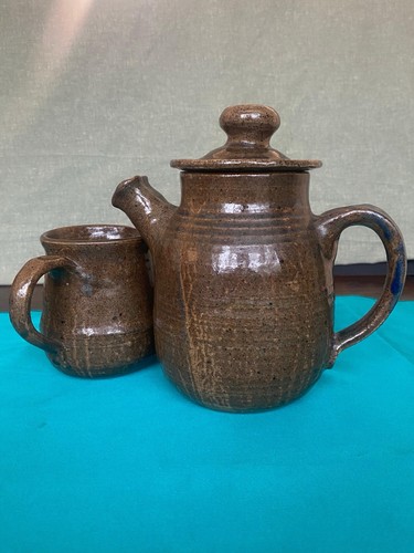 Vintage studio pottery teapot - vintage,
