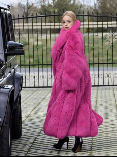 Fhillinuo hot pink faux fur - pink,