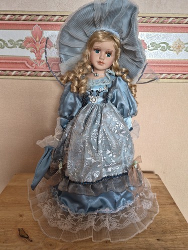 Vintage porcelain doll in - porcelain,