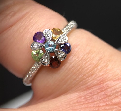 18ct white gold multistone - gold,