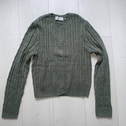Girls khaki cable knit - cable,