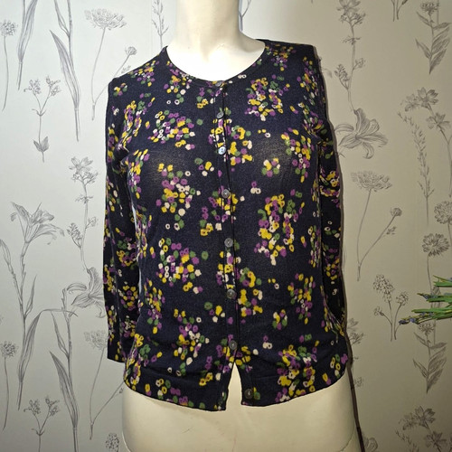 Hobbs navy floral wool knit - navy,