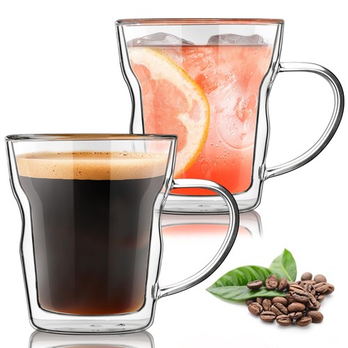 Glass coffee mugs double wall - double,