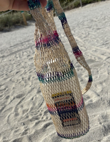 Vintage handwoven mesh - handwoven, jute
