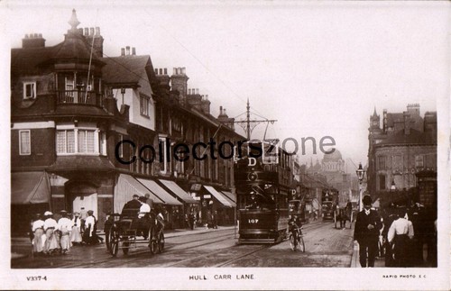 1911 hull carr lane trams - hull,