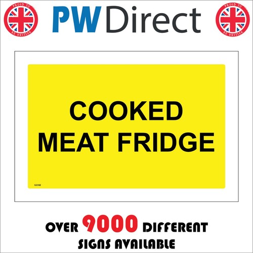Sign cooked meat fridge food - fridge,