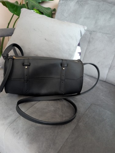 Circular black handbag s - handbag, m&s