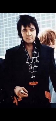 Elvis black and - and, on