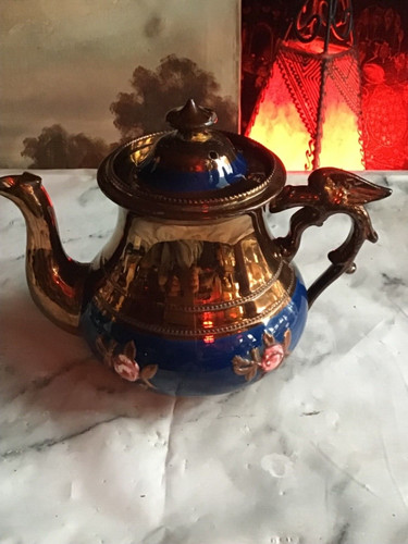 Victorian copper lustre ware - copper,