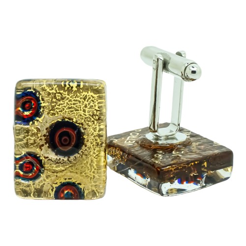 Murano glass cufflinks - murano, gold