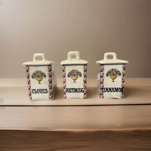 Vtg czechoslovakian spice jars - vtg,
