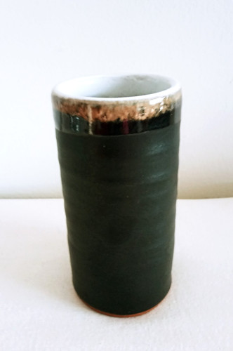 Redware pottery vase stephen - vase, -stephen