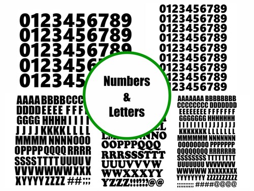 Numbers letters vinyl - 50,