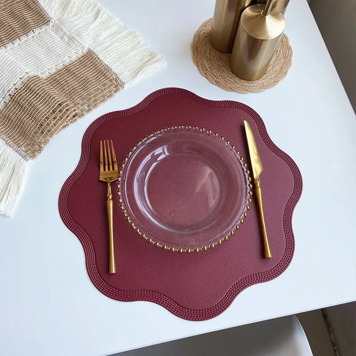Round mat luxury faux - mat,
