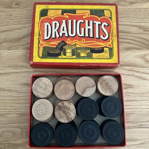 Vintage draughts checkers - vintage,