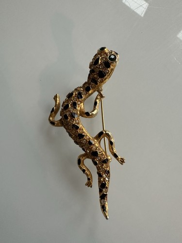 Vintage gold toned rhinestone - vintage, gold-toned