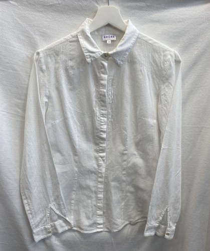 Women white brora button up - brora,