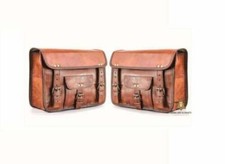 Leather Bag Motorcycle Saddle