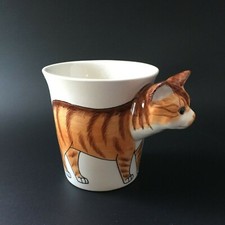 Hand painted orange tabby - hand,