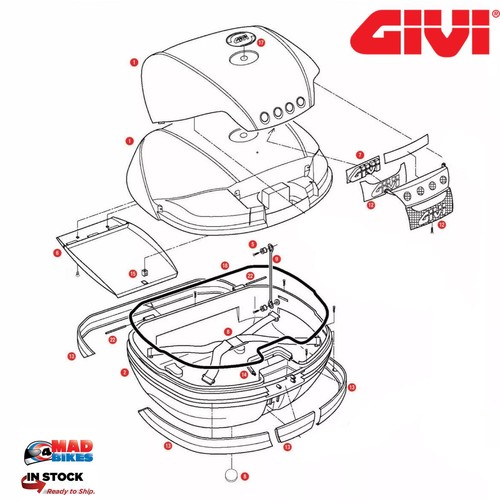 Givi z769 top - givi, box