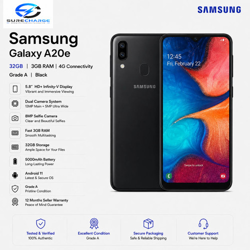 Samsung galaxy a20e 32gb - a20e, 4g